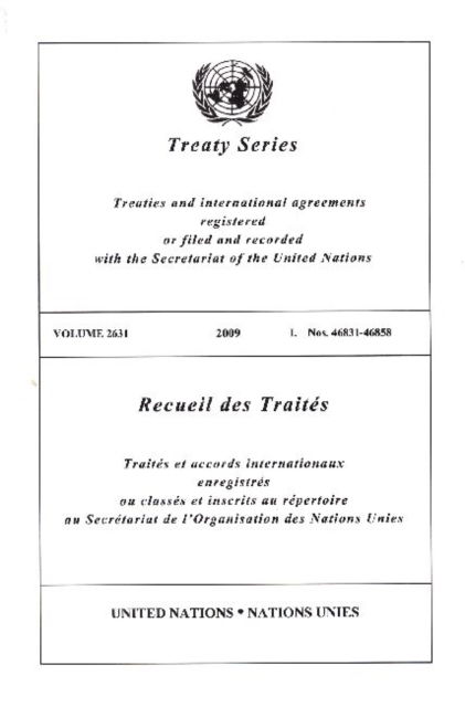 Cover for United Nations · Treaty Series 2631 (Paperback Book) (2013)