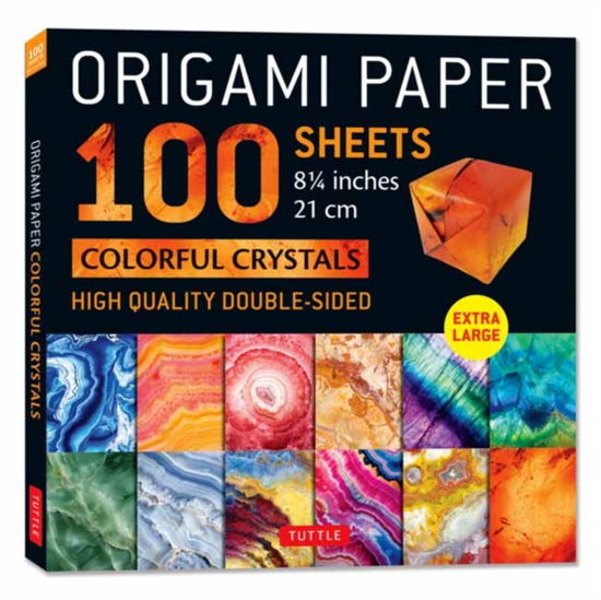 Cover for Origami Paper 100 sheets Colorful Crystals 8 1/4&quot; (21 cm): Extra Large Double-Sided Origami Sheets Printed with 12 Different Patterns (Instructions for 5 Projects Included) (Papirvare) (2025)