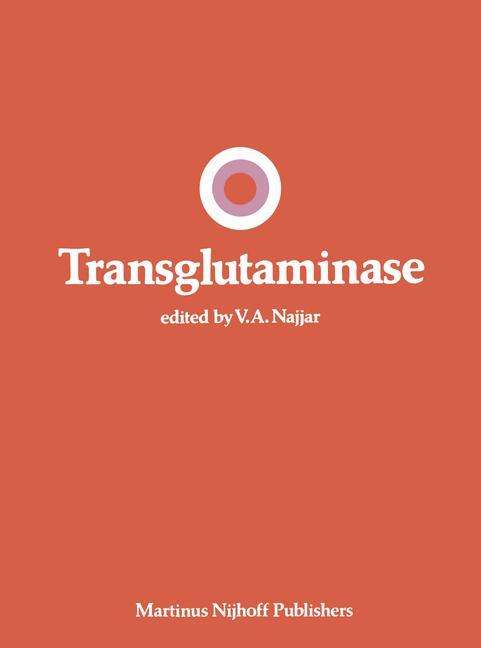 Cover for Transglutaminase - Developments in Molecular and Cellular Biochemistry (Hardcover Book) [1984 edition] (1984)