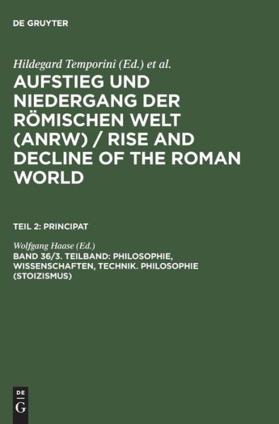 Cover for Hildegard Temporini · Aufstieg u.Nieder.röm.Welt.Abt.2/36/3 (Book) (1989)