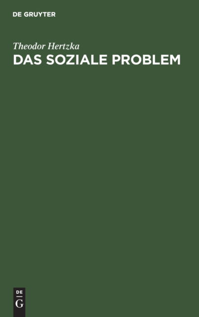 Cover for Theodor Hertzka · Das soziale Problem (Hardcover Book) (1912)