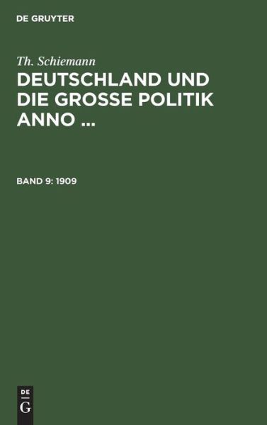 Cover for Th Schiemann · 1909 (Book) (1910)