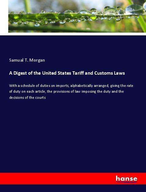 Cover for Morgan · A Digest of the United States Ta (Book)