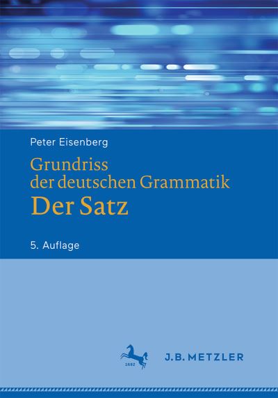 Cover for Eisenberg · Grundriss der deutschen Grammatik (Bok) (2020)