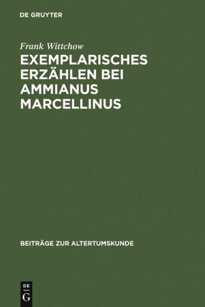 Cover for Wittchow · Exemplarisches Erzählen bei Am (Book) (2000)