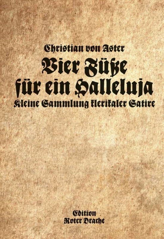 Cover for Aster · Vier Füße für ein Halleluja (Bog)