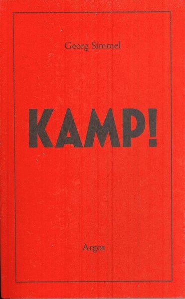 Cover for Georg Simmel · Kamp! (Book) (1970)