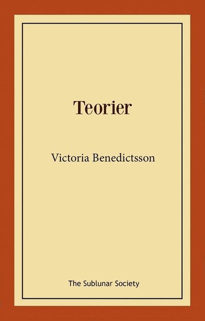 Cover for Victoria Benedictsson · Teorier (Book) (2022)
