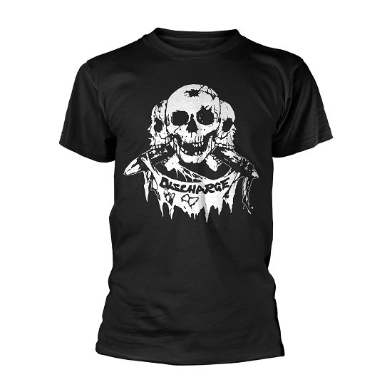 Cover for Discharge · 3 Skulls (Black) (T-shirt) [size M] [Black edition] (2018)