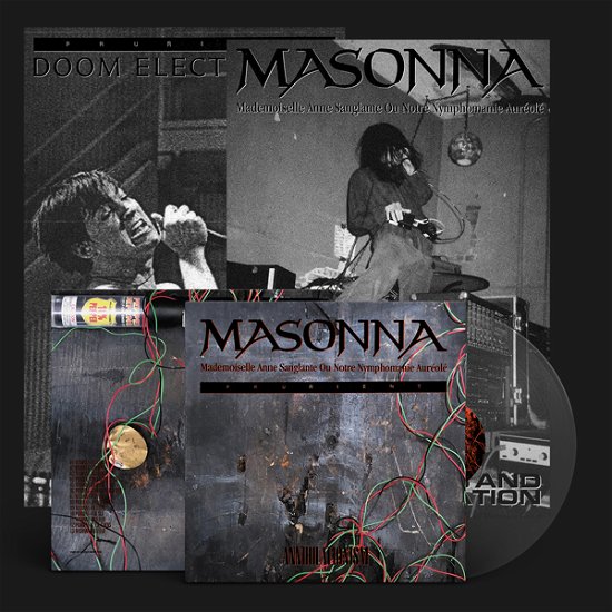 Cover for Masonna / Prurient · Annihilationism (Clear Vinyl) (Phd Exclusive) (LP) (2022)