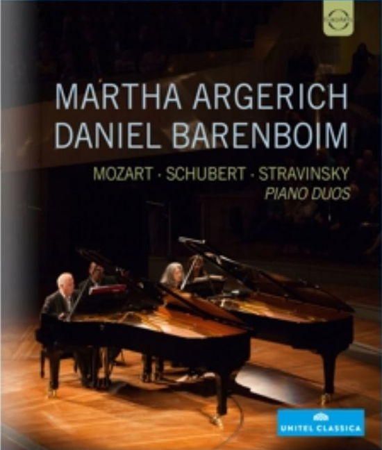 Cover for Argerich Martha / Barenboim Daniel · Mozart - Schubert - Stravinsky: Piano Duos (Blu-ray) (2015)