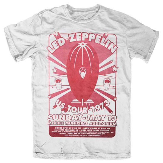 Cover for Led Zeppelin · Led Zeppelin Unisex T-Shirt: Mobile Municipal (T-shirt) [size XXL] [White - Unisex edition]