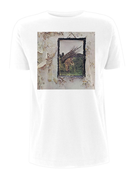 Cover for Led Zeppelin · Iv Album Cover (T-shirt) [size S] [White edition] (2016)