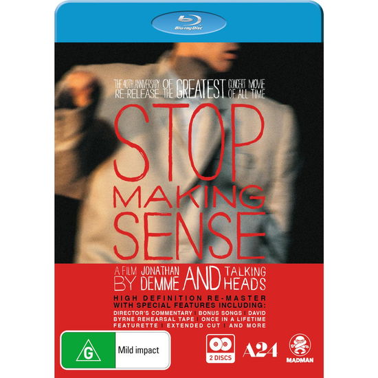 Stop Making Sense (40th Anniversary Special Edition) - TALKING HEADS - Movies - MADMAN ENTERTAINMENT - 9322225253940 - September 3, 2024