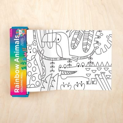 Cover for Mudpuppy · Rainbow Animals Mini Coloring Roll (Book) (2023)