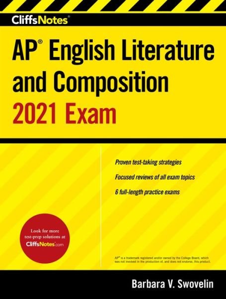 Cover for Swovelin Barbara V. Swovelin · CliffsNotes AP English Literature and Composition 2021 Exam (Paperback Book) (2020)