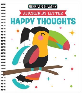 Cover for Publications International Ltd. · Brain Games - Sticker by Letter - Happy Thoughts (Bok) (2021)