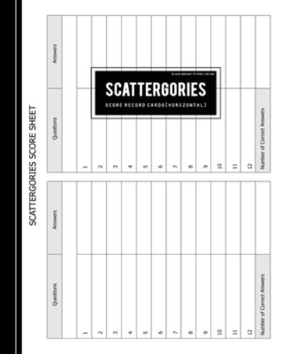 Cover for Black and White Publishing · Black and White Publishing Scattergories Score Card (Pocketbok) (2020)