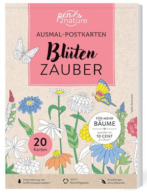 Cover for Ausmal-Postkarten Blütenzauber | 20 Karten (Book) (2024)