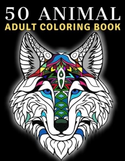 Cover for Peter Wolf · 50 Animals Adult Coloring Book (Paperback Book) (2020)