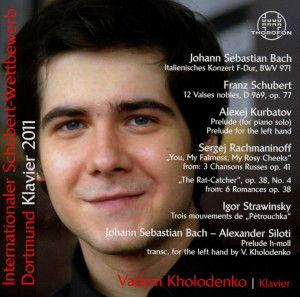 Int Schubert Competition 2011 - Bach,j.s. / Kholodenko,vadym - Música - THOROFON - 4003913125941 - 12 de novembro de 2012