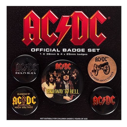 Cover for Ac/Dc: Pyramid · AC/DC - Pack 5 badges (Leketøy) (2023)