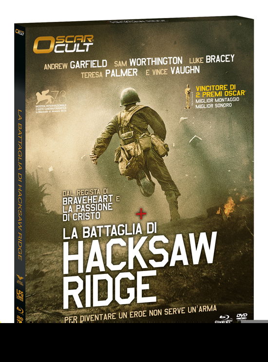 Cover for Andrew Garfield,teresa Palmer,vince Vaughn,hugo Weaving · La Battaglia Di Hacksaw Ridge ''Oscar Cult'' Combo (Br+Dv) Ltd Ocard Numerata (DVD/Blu-ray) (2021)