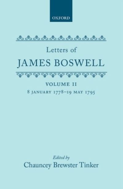 Cover for Tinker · Letters of James Boswell V 2 C (Hardcover Book) (2017)