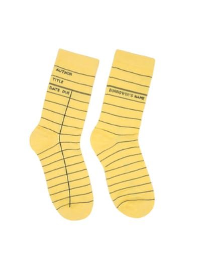 Cover for Out of Print · Library Card (Yellow) Socks - Large (N/A) (2014)