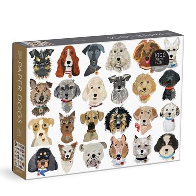 Paper Dogs 1000 Pc Puzzle - Galison - Brætspil - Galison - 9780735371941 - 3. marts 2022