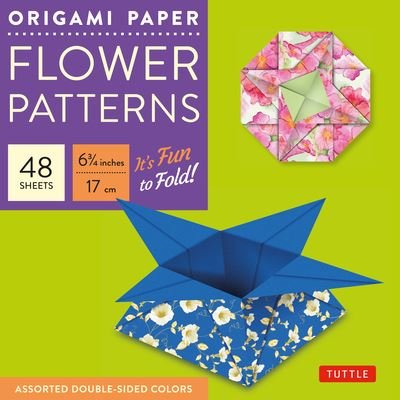 Cover for Tuttle Studio · Origami Paper 6 3/4&quot; (17 cm) Flower Patterns 48 Sheets: Tuttle Origami Paper: Double-Side Origami Sheets Printed with 8 Different Designs: Instructions for 6 Projects Included (Skrivemateriell) (2021)