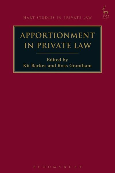 Cover for Barker Kit · Apportionment in Private Law - Hart Studies in Private Law (Paperback Book) (2021)