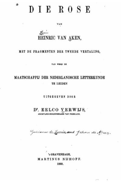 Cover for Eelco Verwijs · Die rose van Heinric van Aken (Pocketbok) (2016)