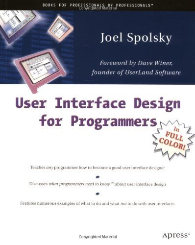 Cover for Avram Joel Spolsky · User Interface Design for Programmers (Taschenbuch) [Softcover reprint of the original 1st edition] (2001)