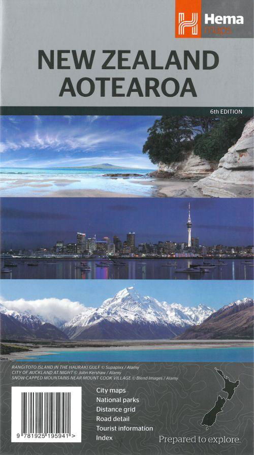 New Zealand Aotearoa Country Map (6th ed. 2016) - Hema Maps - Kirjat - Hema Maps - 9781925195941 - maanantai 1. elokuuta 2016