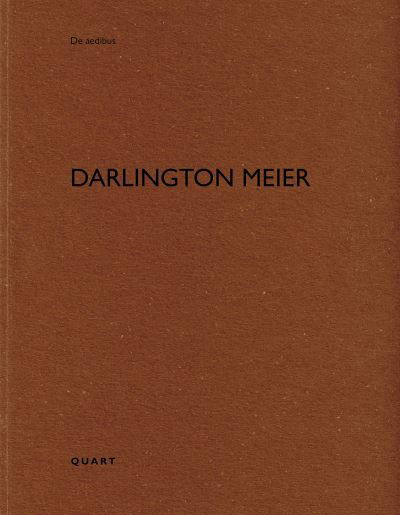 Cover for Darlington Meier: De aedibus - De aedibus (Paperback Book) (2024)