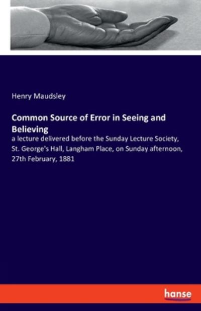 Cover for Maudsley · Common Source of Error in Seei (Book) (2019)