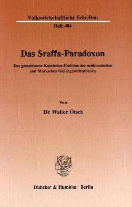 Cover for Ötsch · Das Sraffa-Paradoxon. (Book) (1990)