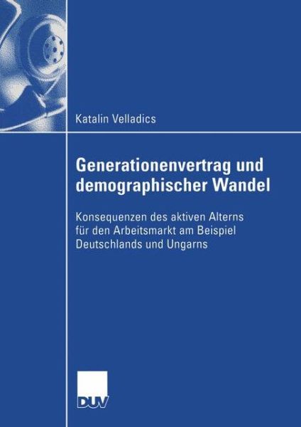 Cover for Katalin Velladics · Generationenvertrag Und Demographischer Wandel (Paperback Book) [2004 edition] (2004)