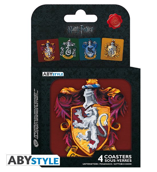 Cover for Coaster · HARRY POTTER - Set 4 Coasters - Houses (MERCH) (2019)