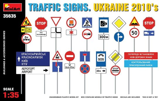 Cover for Miniart · 1/35 Traffic Signs Ukraine 2010 (5/21) (Legetøj)
