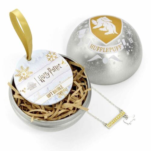 Harry Potter Hufflepuff Bauble With House Necklace - Harry Potter - Merchandise - HARRY POTTER - 5055583448942 - 15. August 2022