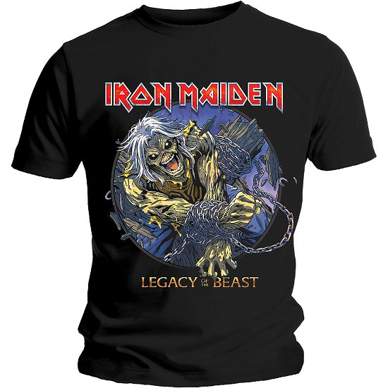 Iron Maiden Unisex T-Shirt: Eddie Chained Legacy - Iron Maiden - Merchandise - MERCHANDISE - 5056170690942 - 14. januar 2020