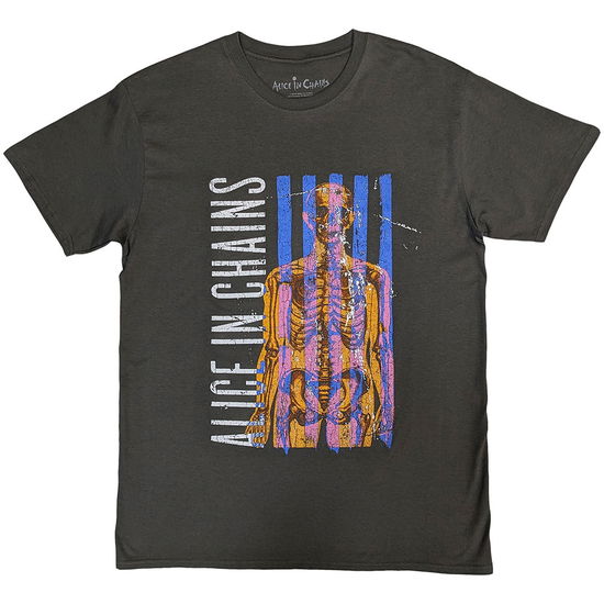 Cover for Alice In Chains · Alice In Chains Unisex Stone Wash T-Shirt: Skeletal (Charcoal Grey) (T-shirt) [size S] (2024)