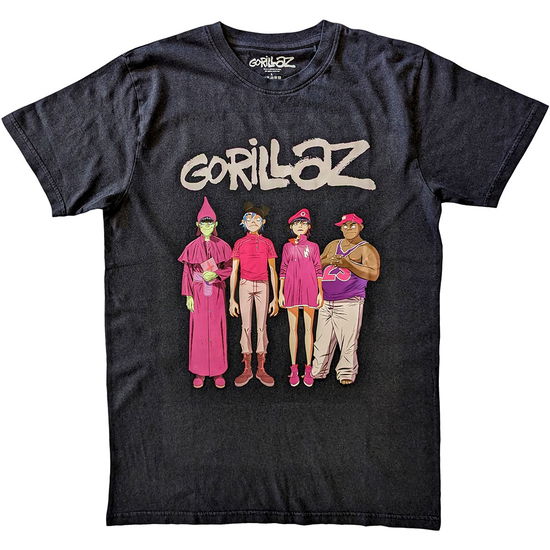 Cover for Gorillaz · Gorillaz Unisex T-Shirt: Cracker Island Standing Group (Black) (T-shirt) [size M] (2025)