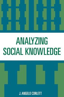 Cover for Angelo J. Corlett · Analyzing Social Knowledge (Paperback Book) (1996)