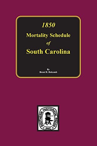 Cover for Brent Holcomb · 1850 Mortality Schedule of South Carolina, Index to The. (Paperback Book) (2014)