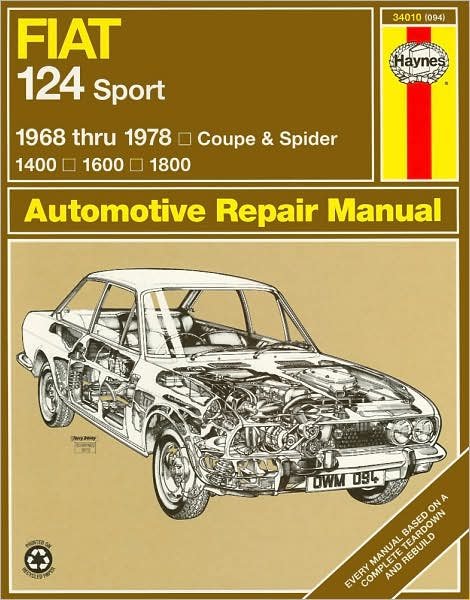 Cover for Haynes Publishing · Fiat 124 Sport Coupe &amp; Spider (1968-1978) Haynes Repair Manual (USA) (Hardcover Book) (1988)