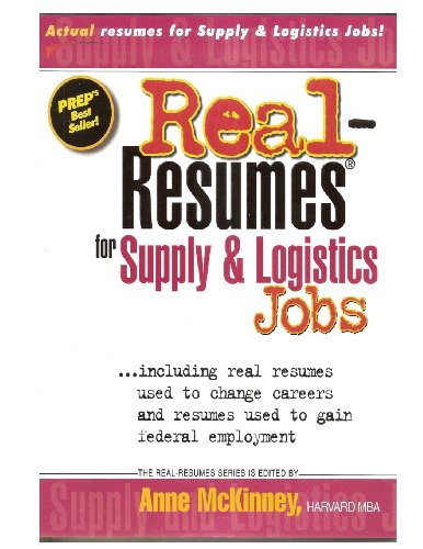 Cover for Anne Mckinney · Real-resumes for Supply &amp; Logistics Jobs (Pocketbok) (2012)