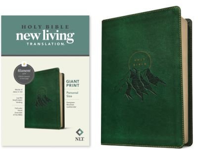 Cover for Tyndale House Publishers · NLT Personal Size Giant Print Bible, Filament Enabled Edition (Leatherlike, Evergreen Mountain ) (Lederbuch) (2022)